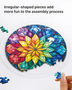 Radiant Flower Wheel Light Suncatcher-Acrylic Window Art