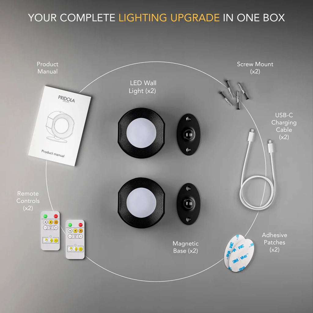 WIRELESS LED WALL LIGHTS