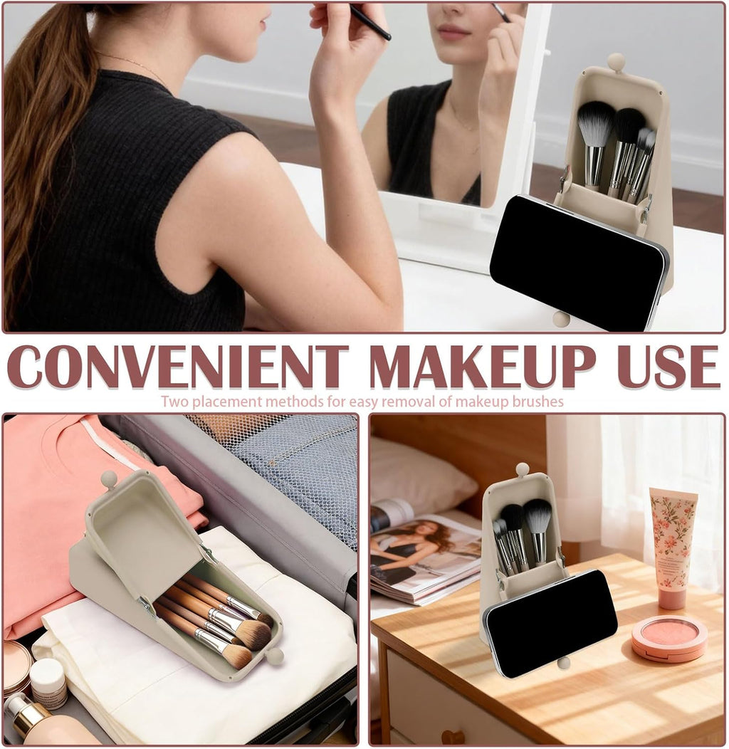 Portable Makeup Organizer with Suction Cup Base
