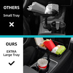 Car Cup Holder Tray with Detachable Food Tray – 2-in-1 Car Dining Table