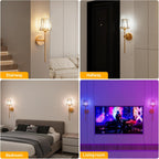 Dolovira Rechargeable Crystal Wall Sconce with Remote Control