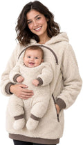 Cozy Baby Pouch Hoodie – Oversized Fleece Sweatshirt for Moms & Dads