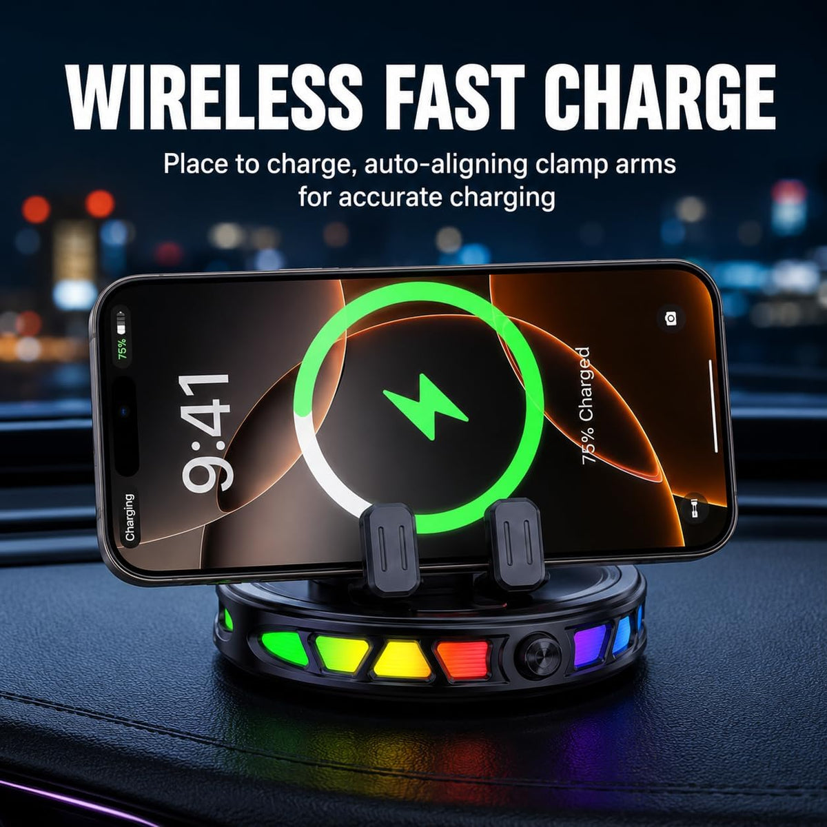 Dolovira Smart Wireless Charging Car Mount