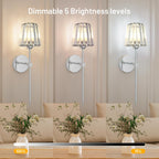 Dolovira Rechargeable Crystal Wall Sconce with Remote Control