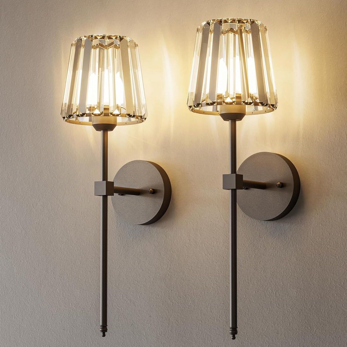 Dolovira Rechargeable Crystal Wall Sconce with Remote Control