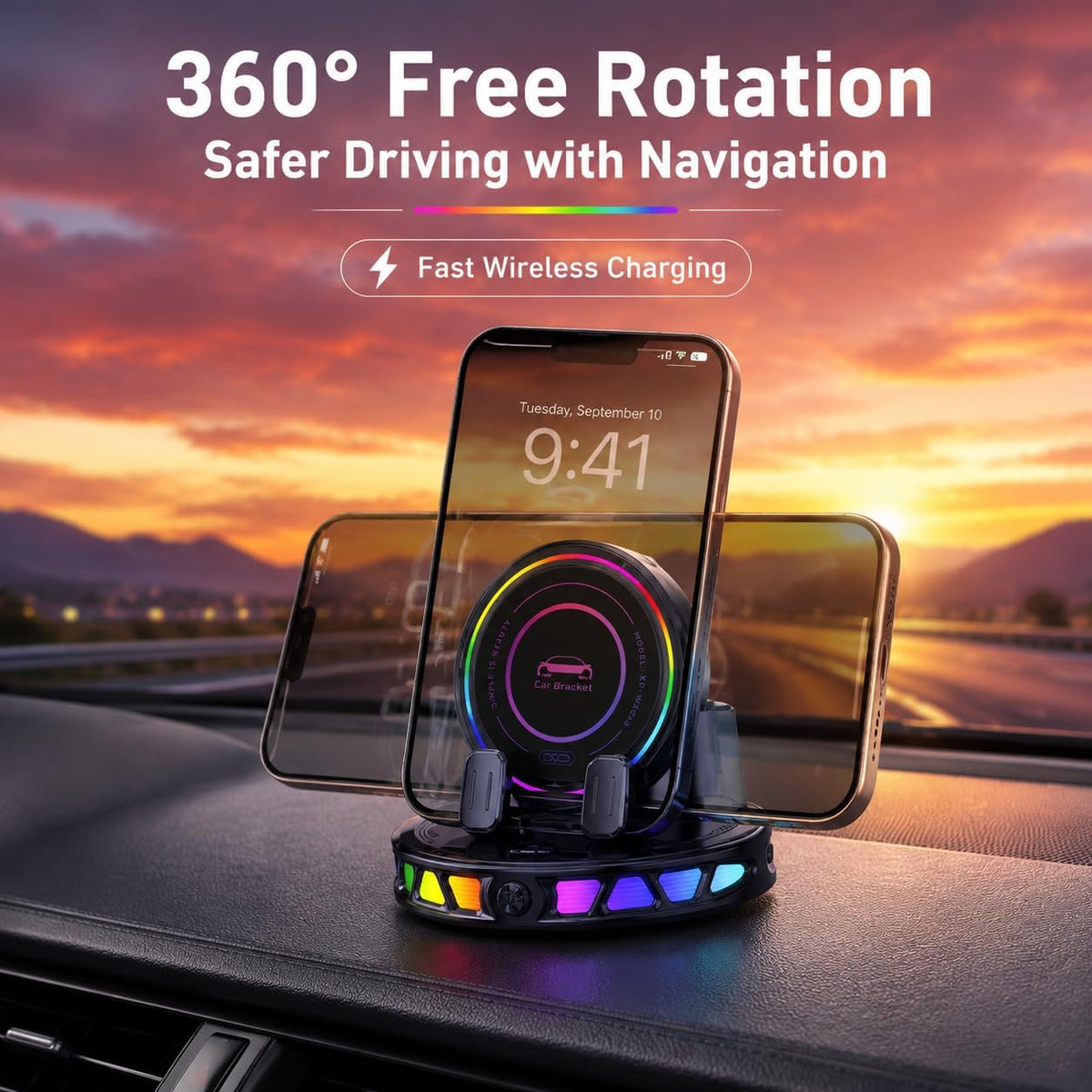 Dolovira Smart Wireless Charging Car Mount