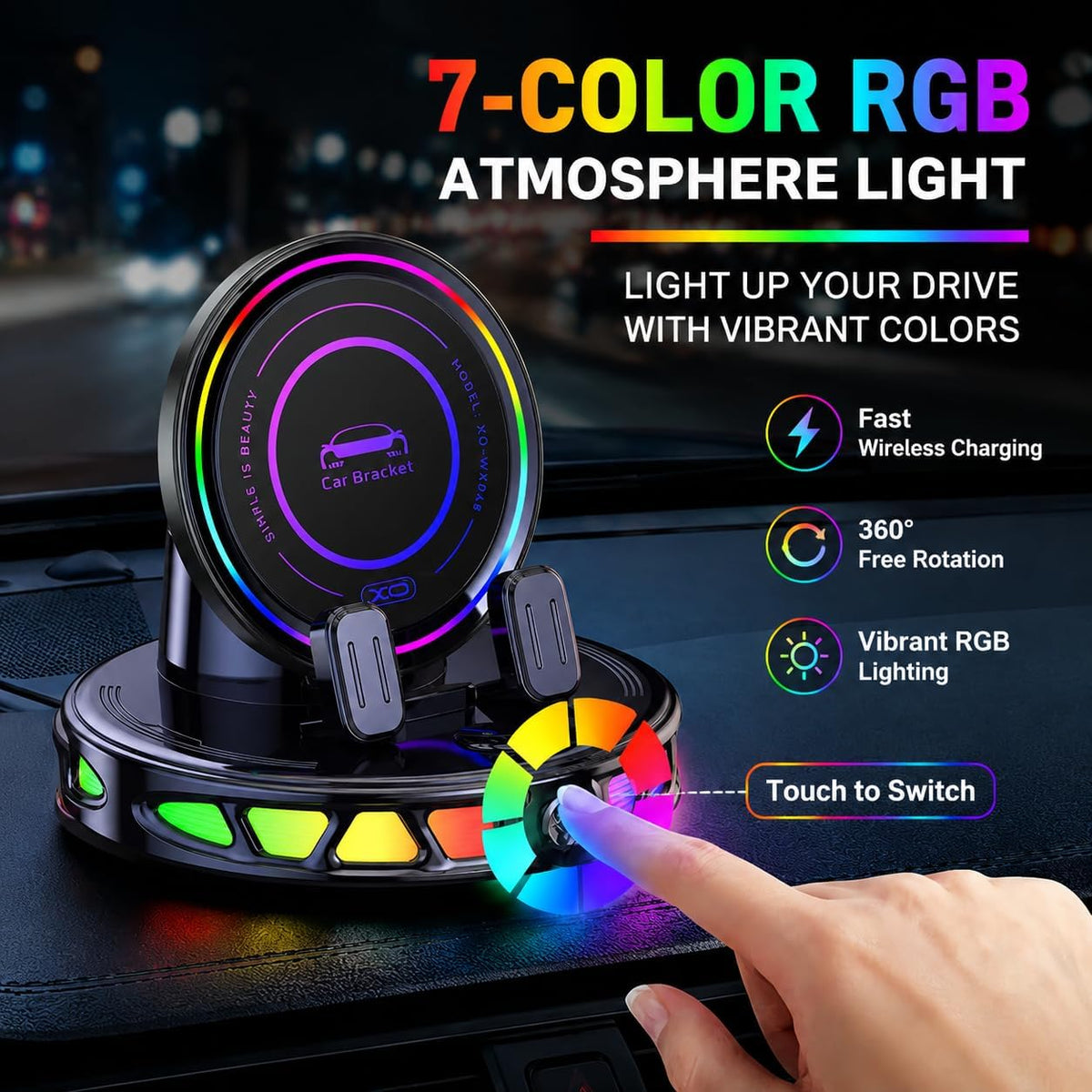 Dolovira Smart Wireless Charging Car Mount
