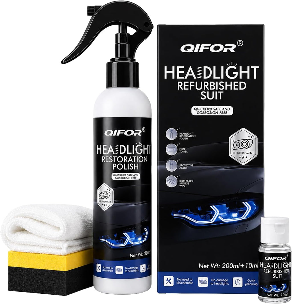 Headlight Restoration Kit – Remove Yellowing, Oxidation & Haze
