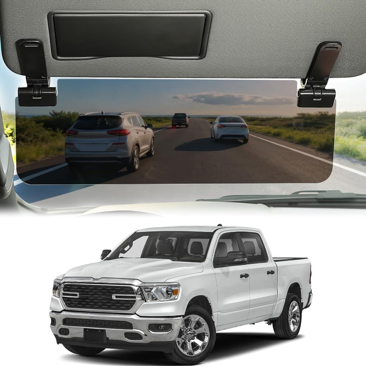 Car Sun Visor Extender – Polarized Anti-Glare, UV400 Protection & Adjustable Sun Blocker