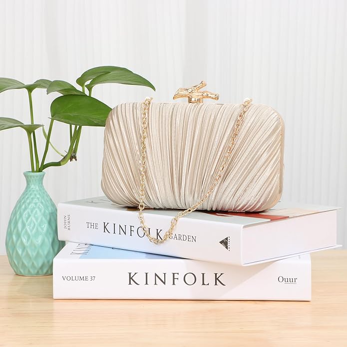 Dolovira Pleated Evening Clutch Bag