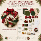 🎄Beginner-Friendly Christmas Fabric Wreath DIY Kit