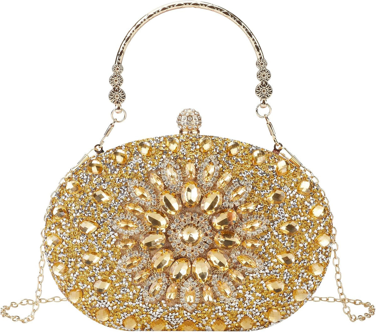 Rhinestone Evening Clutch Purse for Women, Sparkly Crystal Handbag