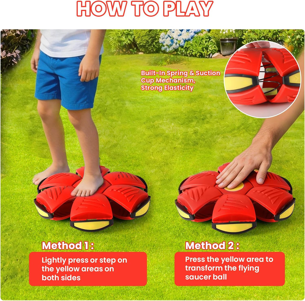 Magic Bouncing Ball – 6 LED Light-Up Transformable Toy for Kids & Dogs