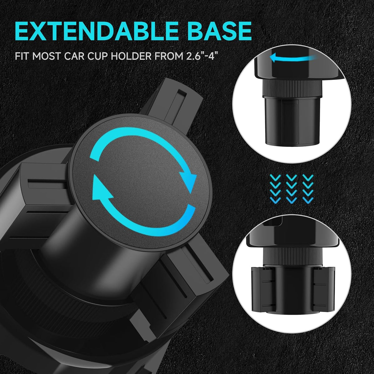 Car Cup Holder Tray with Detachable Food Tray – 2-in-1 Car Dining Table