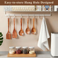 Dolovira Teak Wood Kitchen Utensil Set with Spoon Rest