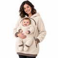 Cozy Baby Pouch Hoodie – Oversized Fleece Sweatshirt for Moms & Dads