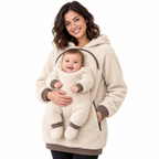 Cozy Baby Pouch Hoodie – Oversized Fleece Sweatshirt for Moms & Dads