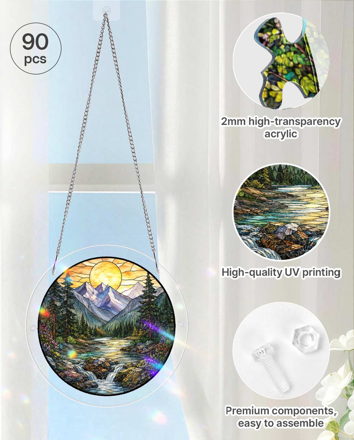Acrylic Jigsaw Puzzle Suncatcher - Golden Valley