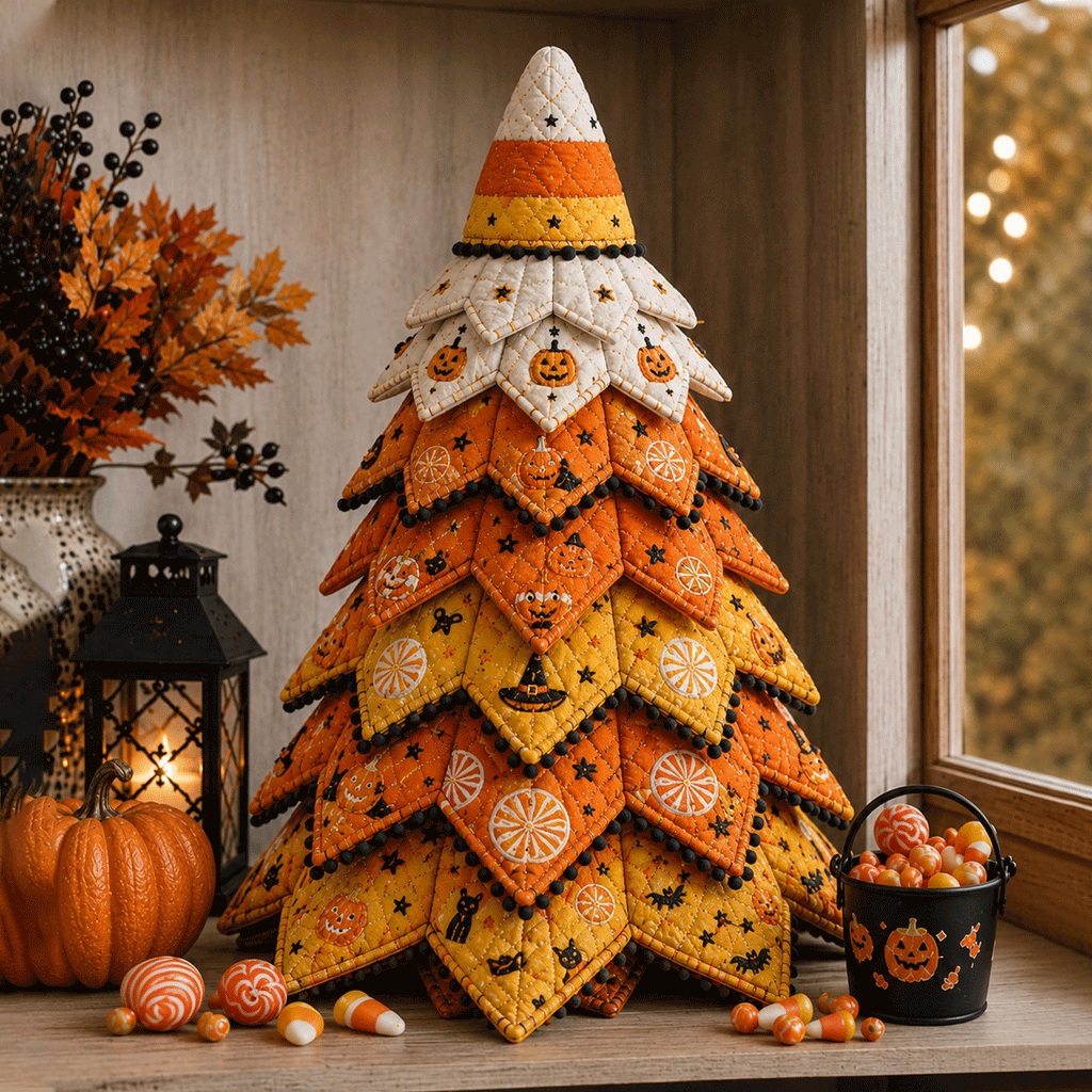 Special Offer - DIY Halloween Cat Quilted Fabric Tree Kit