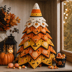 Candy Corn - DIY Halloween Theme Quilted Fabric Tree Kit