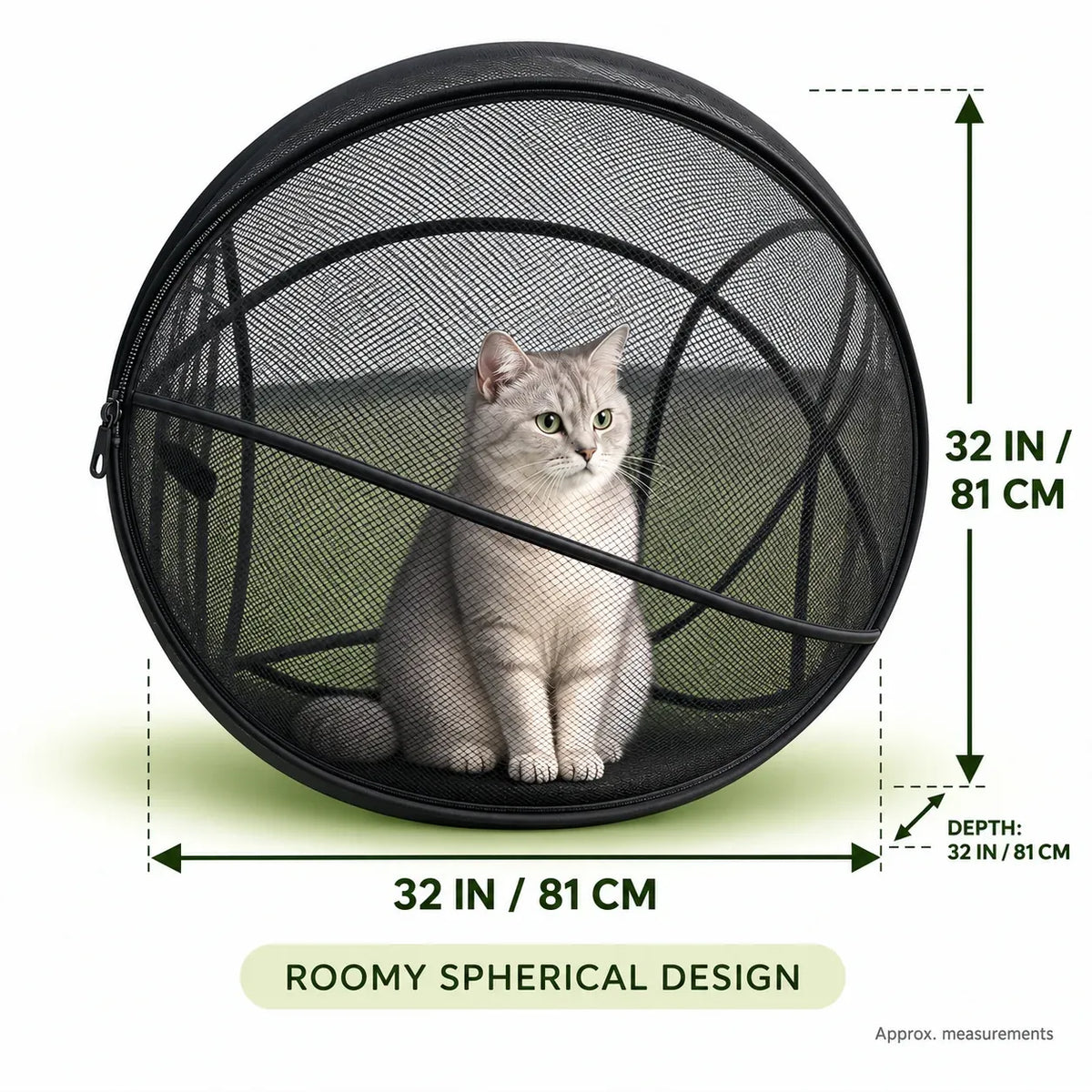 Pop-Up Cat Playpen – 32" Portable Mesh Enclosure for Indoor & Outdoor Use