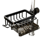 Faucet-Mounted Sink Organizer with Removable Drip Tray