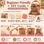 🧶 Knitting Basket 3D Beaded DIY Kit – Handmade Display Decor & Storage Basket