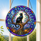 Acrylic Jigsaw Puzzle Suncatcher - Mystic Cat