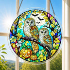 Acrylic Jigsaw Puzzle Suncatcher - Halloween Owls