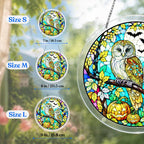 Acrylic Jigsaw Puzzle Suncatcher - Halloween Owls