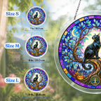 Acrylic Jigsaw Puzzle Suncatcher - Mystic Cat