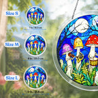 Acrylic Jigsaw Puzzle Suncatcher - Magic Mushrooms