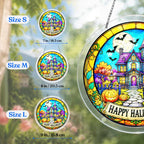 Acrylic Jigsaw Puzzle Suncatcher - Pumpkin Manor