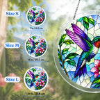 Acrylic Jigsaw Puzzle Suncatcher - Blooming Hummingbird