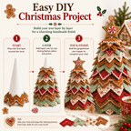 Gingerbread Stripe DIY Quilted Santa Christmas Tree Kit