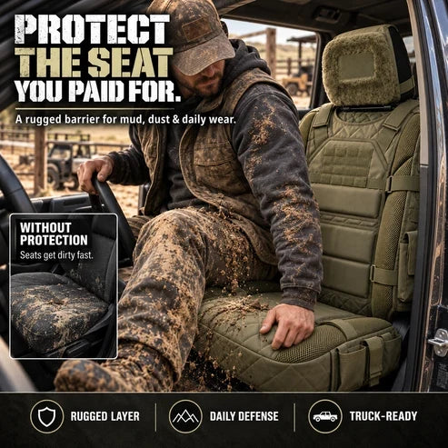 Tactical Truck Seat Cover – Rugged Protection & Smart Storage