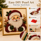 🧘Relaxing & Beginner-Friendly - 🎨💎DIY Christmas Pearl Diamond Painting Art Kit
