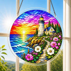 Acrylic Jigsaw Puzzle Suncatcher - Coastal Lighthouse