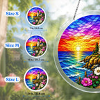 Acrylic Jigsaw Puzzle Suncatcher - Coastal Lighthouse