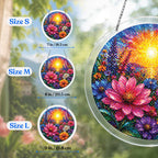 Acrylic Jigsaw Puzzle Suncatcher - Floral Glow