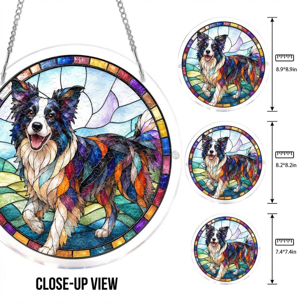 Acrylic Jigsaw Puzzle Suncatcher - Border Collie
