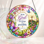 Acrylic Jigsaw Puzzle Suncatcher - Matthew 19:26