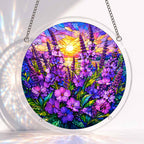 Acrylic Jigsaw Puzzle Suncatcher - Violet Sunset