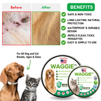 Natural Anti-Flea, Tick, & Mosquito Collar (Human-Grade 8+ Months Protection)