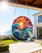 Acrylic Jigsaw Puzzle Suncatcher - Chasing the Sun Sea