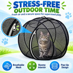 Pop-Up Cat Playpen – 32" Portable Mesh Enclosure for Indoor & Outdoor Use