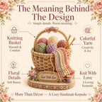🧶 Knitting Basket 3D Beaded DIY Kit – Handmade Display Decor & Storage Basket