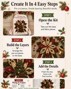 Holly Reindeer Delight - Oversized Christmas Character Quilted Door Hanger Sewing Kit
