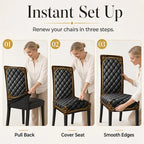 Dolovira Luxury Stretch Dining Chair Cover – Washable & Perfect Fit