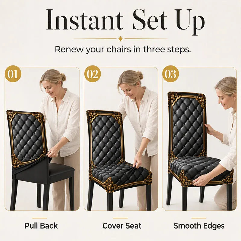 Dolovira Luxury Stretch Dining Chair Cover – Washable & Perfect Fit